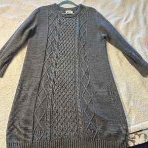 Pact Charcoal Cable Knit Dress